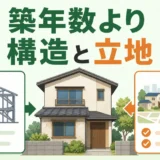 築年数より構造と立地を重視して空き家活用を判断する図