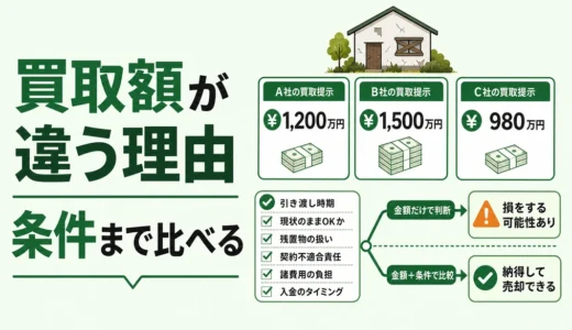 空き家買取の提示額がバラつく理由｜相見積もりで損しない比較術