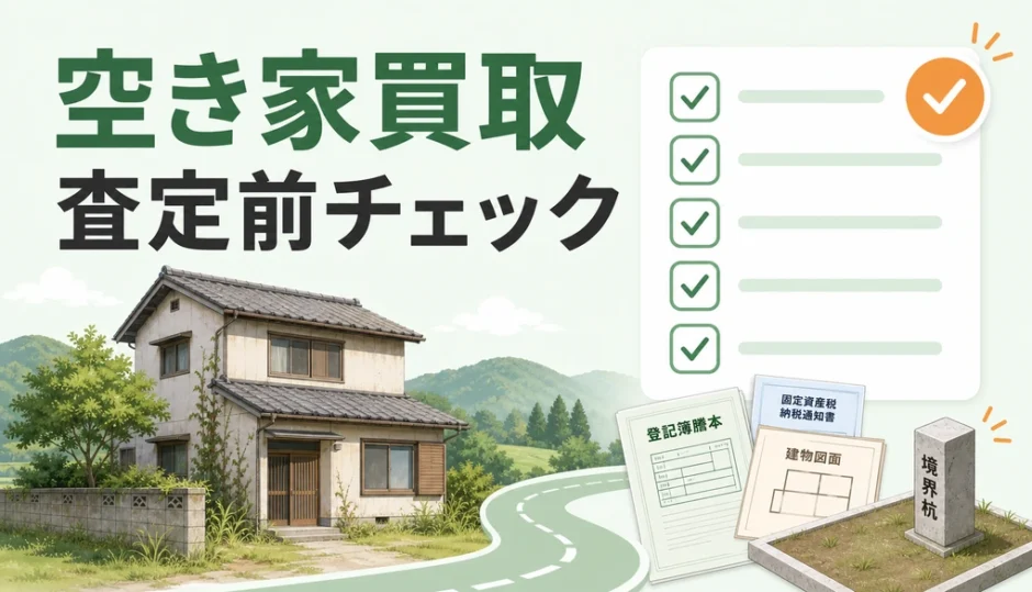 空き家買取の査定前チェックを示すサムネイル