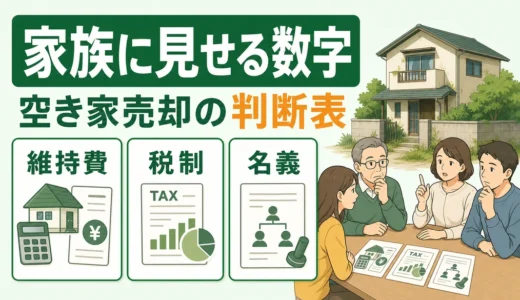 空き家売却に家族が反対したら？説得に使う数字と準備資料