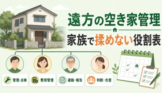 遠方の空き家管理は家族でどう分担？揉めない役割表と費用ルール