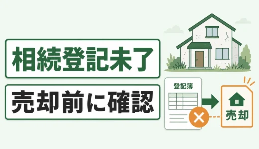 空き家の相続登記未了は売却前に解消｜確認順と相談先