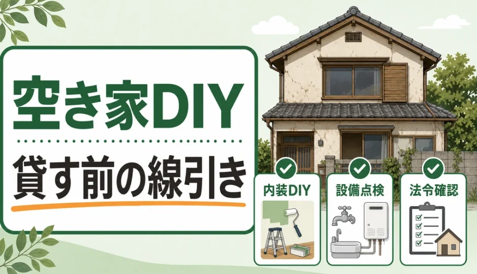 空き家DIYリノベで貸す前の線引きを示す図解サムネイル