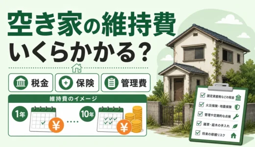 空き家の維持費はいくら？税金・管理費と10年保有の判断順