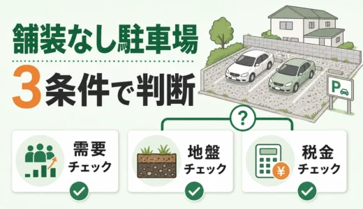 空き家を舗装なし駐車場にできる？砂利で始める条件と注意点