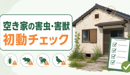空き家の害虫・害獣はどう確認する？危険サインと初動対策