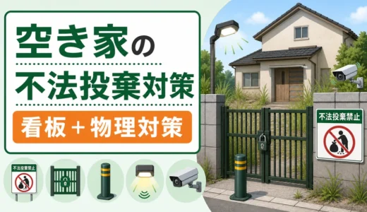 空き家の不法投棄対策｜看板だけでなく入口と車両侵入を塞ぐ