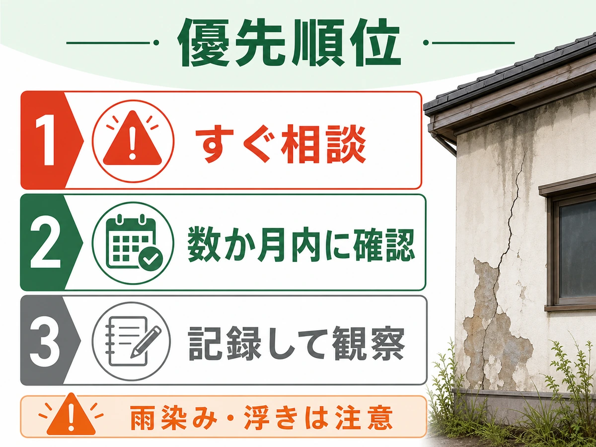 外壁劣化の対応優先順位を示す図