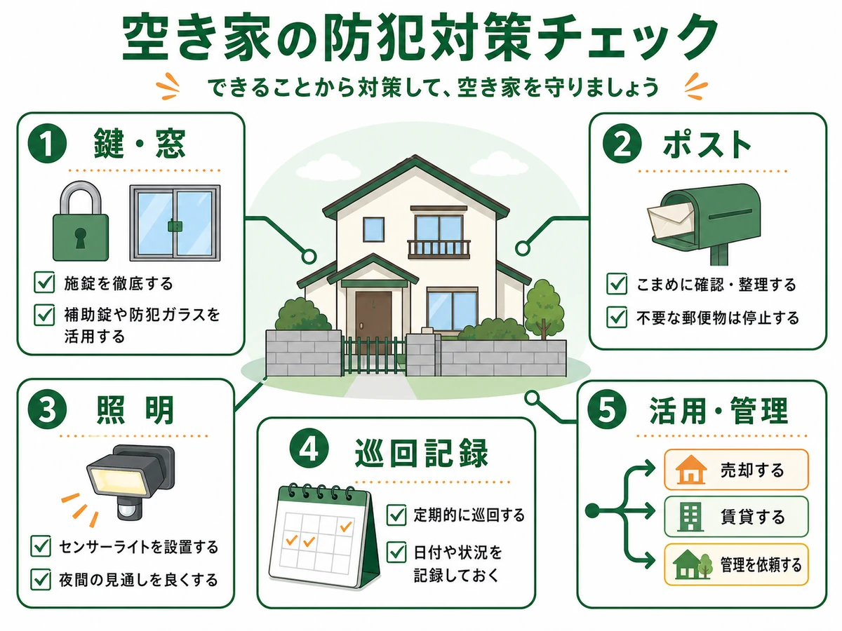 空き家の不法占拠を防ぐための防犯と管理チェック