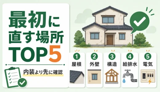 空き家リフォームの優先順位｜最初に直す場所TOP5と見積もり前の確認順