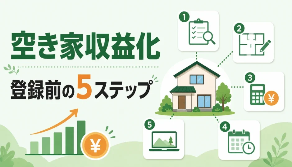 空き家を多拠点生活向けに収益化する登録前の5ステップ