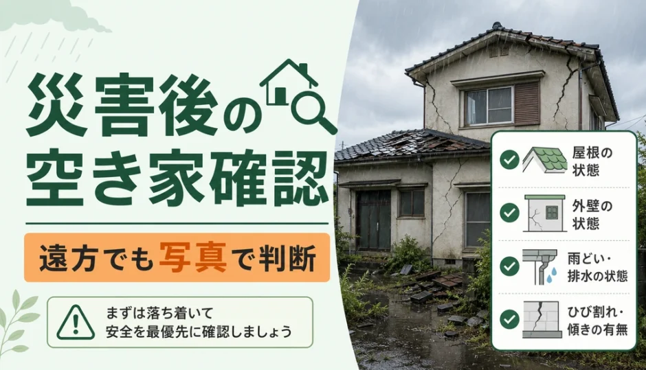 台風・地震後に遠方の空き家を確認する順番と依頼先