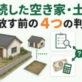 相続した空き家と土地を手放す前に4つの方法を比較するイメージ