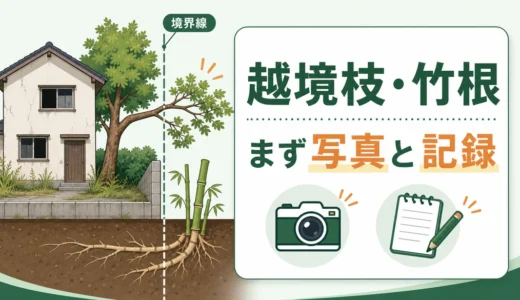 空き家の木の枝・竹根が越境したら｜民法233条と対応の順番