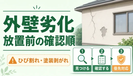 外壁のひび割れ・塗装剥がれは放置していい？劣化サインと対応優先順位