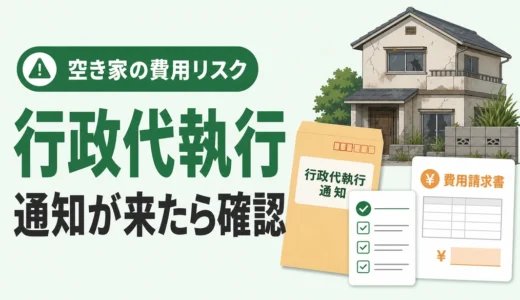 空き家の行政代執行とは？通知後の確認順と費用請求の注意点