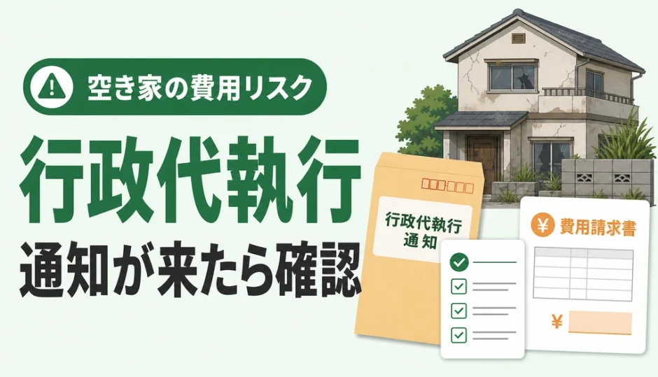 空き家の行政代執行と費用リスクを確認するサムネイル