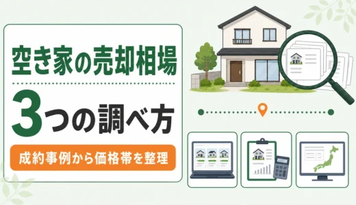 空き家の売却相場を自分で調べる3つの方法｜査定前の確認手順
