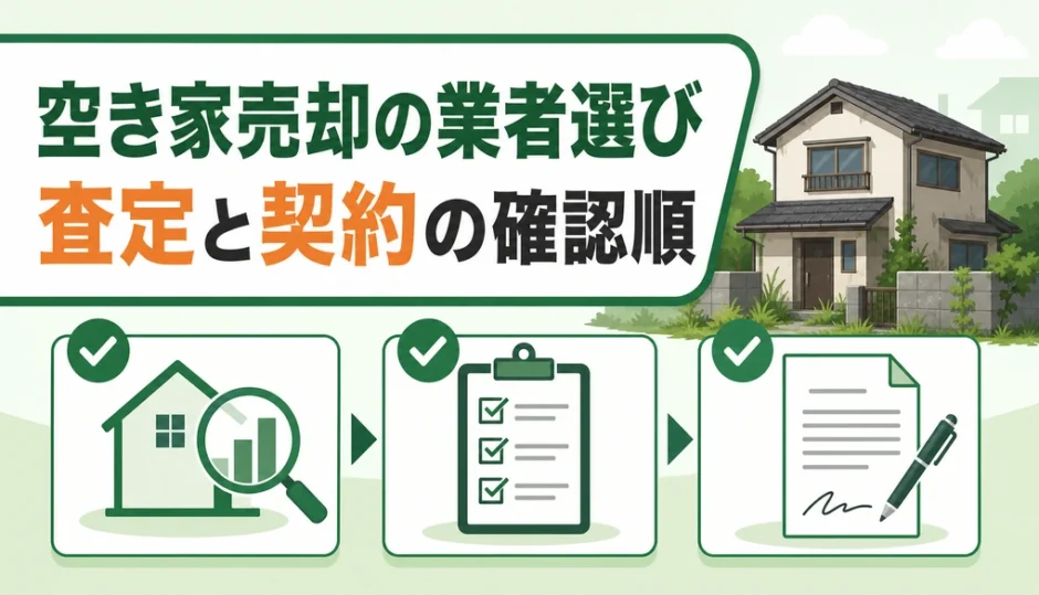 空き家売却の業者選びで査定と媒介契約を確認する順番