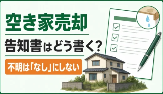 空き家売却の告知書の書き方｜記載例と契約不適合責任の注意点