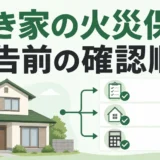 空き家の火災保険と申告前の確認順を示すサムネイル