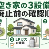 空き家に残る浄化槽・井戸・プロパンガスの廃止前の確認順