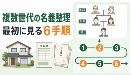 二次相続・三次相続の空き家｜名義整理の手順と費用