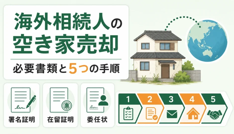 海外在住の相続人がいる空き家売却の必要書類と5つの手順