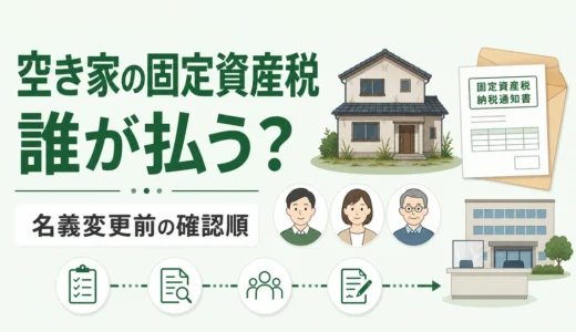 相続した空き家の固定資産税は誰が払う？名義変更前の確認順