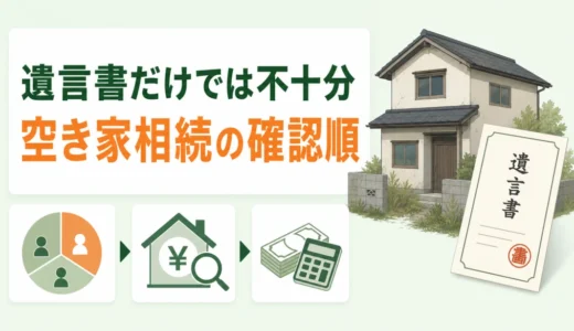 遺言書があっても空き家相続で揉める理由｜遺留分・評価・対応順