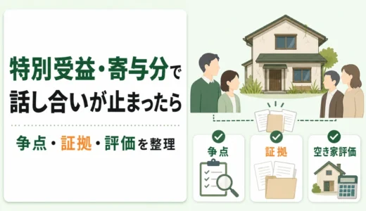 特別受益・寄与分で空き家の遺産分割が進まないときの整理手順