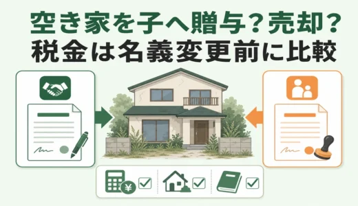 相続した空き家は子へ贈与か売却か｜税金・特例の比較と判断順