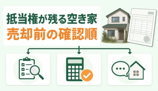 相続空き家の抵当権・根抵当権｜売却前の確認順と残債別の対処