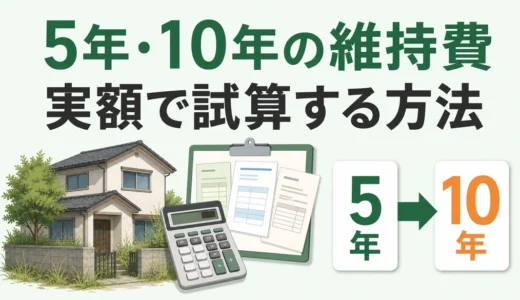 空き家の維持費は5年・10年でいくら？実額で試算する方法