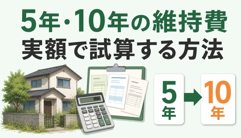 空き家の5年・10年の維持費を実額で試算する方法