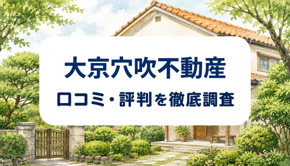 大京穴吹不動産の口コミ・評判を紹介する記事のアイキャッチ画像