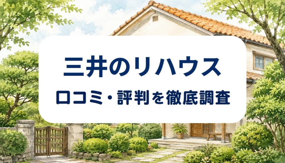 三井のリハウスの口コミ・評判を紹介する記事のアイキャッチ画像